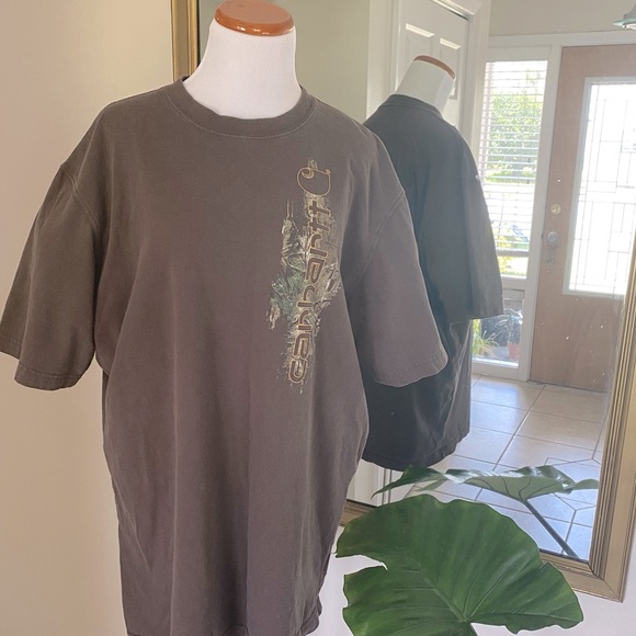 Carhartt Graphic Brown Tee Shirt Men’s Large - Picture 1 of 8